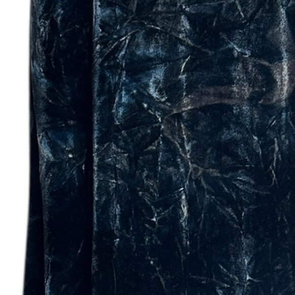 La Senza Crushed Velvet Sleeveless Dress Sz S | Blue Gray Keyhole Back High Neck - Picture 3 of 10